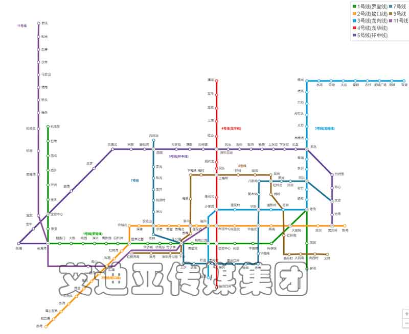 深圳地铁路线图